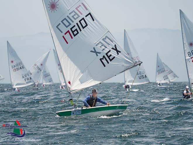 Fleet in action - 2016 Laser Standard Masters World Championship © JLDigitalMedia.net